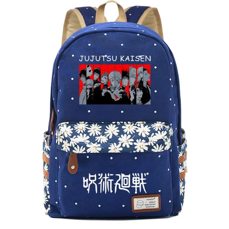 Jujutsu Kaisen Dark Canvas Backpack Schoolbag Laptopbag