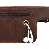 High Vintage Chocolate Real Skin Male Belt Bag Leather Women Men Waist Bags