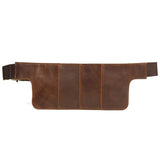 High Vintage Chocolate Real Skin Male Belt Bag Leather Women Men Waist Bags