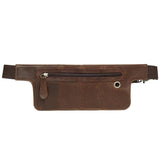 High Vintage Chocolate Real Skin Male Belt Bag Leather Women Men Waist Bags