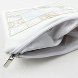Tefillin Bag Square Geometric Design PU Leather Zipper 21x21cm