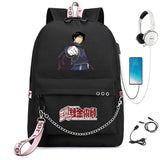 Anime Fullmetal Alchemist Nylon Backpack Schoolbag USB Cartoon Teenger Travel La
