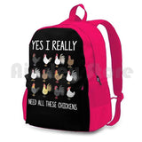 Funny Farming Outdoor Hiking Backpack Waterproof Camping Travel