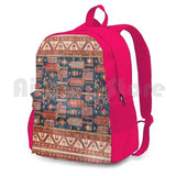 Outdoor Hiking Backpack Riding Climbing Sports Bag Carpet Pattern Texture Wool B