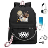 One Punch-Man Nylon Backpack USB Charge Schoolbag