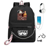 One Punch-Man Nylon Backpack USB Charge Schoolbag