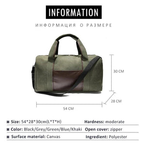 Scione Canvas Duffle Shoulder Bag for Travel, Men, Women