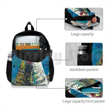 Colorful Hen Art Outdoor Hiking Backpack Riding Climbing Sports Bag
