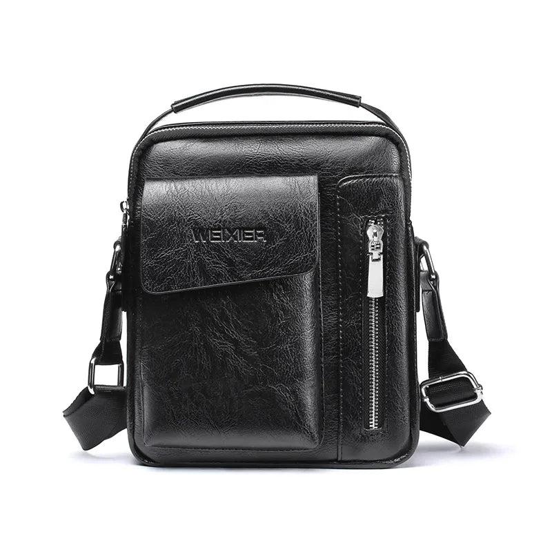 Casual Men Shoulder Bag Vintage Crossbody Bags Male Bag PU Handbag Capacity