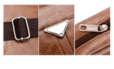 Men's PU Shoulder Bag Multi-Layer Small Square Bag Messenger Chest Handbag
