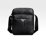Men's PU Shoulder Bag Multi-Layer Small Square Bag Messenger Chest Handbag