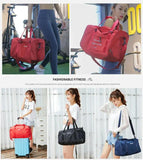 Women's Travel Bags Hand Luggage Handbag Sports Gym Shoulder Bag Weekend Duffel