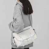 PU Leather Handbag College Student Shoulder Bag Men's Youth Business Messenger B