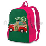 Christmas Woody Wagon-Bringing Home The Xmas Tree Outdoor Hiking Backpack