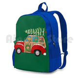 Christmas Woody Wagon-Bringing Home The Xmas Tree Outdoor Hiking Backpack