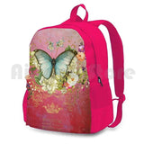 Vintage Raspberry Outdoor Hiking Backpack Waterproof Camping Travel