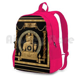 Baroque Woman Pattern Embroidered Hiking Backpack