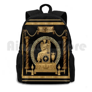 Baroque Woman Pattern Embroidered Hiking Backpack