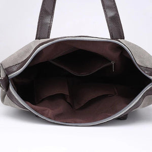 Men Canvas Shoulder Bag Carry On Luggage Tote Large Capacity