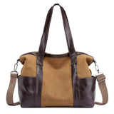 Men Canvas Shoulder Bag Carry On Luggage Tote Large Capacity
