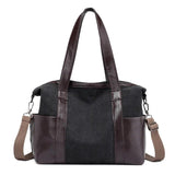 Men Canvas Shoulder Bag Carry On Luggage Tote Large Capacity