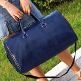 Large Women Leather Travel Bag Duffle PU Leather Fitness Bags