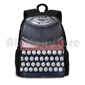 Vintage Typewriter Outdoor Hiking Backpack Riding Climbing Sports Bag