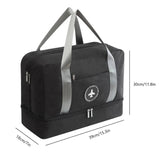 Travel Duffle with Shoes Bag Wet Dry Separation Storage
