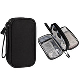 Travel Wallet Family Passport Holder Cable Organizer Bag Double Layers