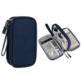 Travel Wallet Family Passport Holder Cable Organizer Bag Double Layers