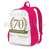 Legendary 70Th Birthday Outdoor Hiking Backpack - Turning 70 Years Old Age Funny