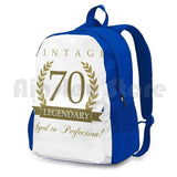 Legendary 70Th Birthday Outdoor Hiking Backpack - Turning 70 Years Old Age Funny