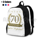 Legendary 70Th Birthday Outdoor Hiking Backpack - Turning 70 Years Old Age Funny