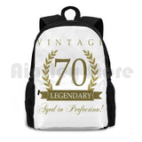 Legendary 70Th Birthday Outdoor Hiking Backpack - Turning 70 Years Old Age Funny