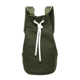 Men's Canvas Bucket Bag Drawstring Backpack