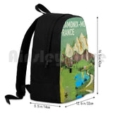 Chamonix-Mont-Blanc Travel Poster - Outdoor Hiking Backpack