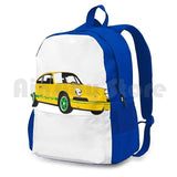 Vintage Outdoor Hiking Backpack Classic Yellow