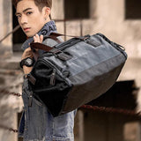 Men's Fitness Bag Single Shoulder Messenger Bag PU Leather Travel Bag