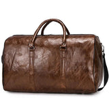 Large Capacity PU Leather Travel Bag Duffel Bag Casual Sports Fitness Handbag