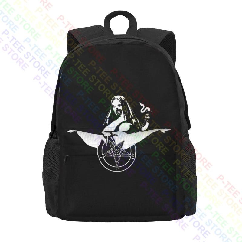 Satanic Nun Pentagram Baphomet Satan 666 Backpack