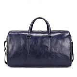 Large Capacity Travel Bag Soft PU Leather Duffel Bag Men Women