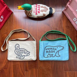 2022ss HUMAN Men Polar Bear Duck Mini Crossbody Bag