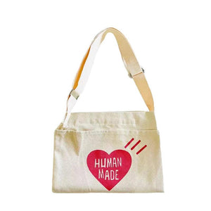 HUMAN Vintage Bag Men 1:1 HUMAN Heart Foldable Canvas Women Bags Travel Bag