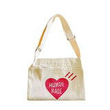 HUMAN Vintage Bag Men 1:1 HUMAN Heart Foldable Canvas Women Bags Travel Bag