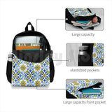 Vintage Azulejos Tile Outdoor Hiking Backpack Riding Climbing Sports Bag