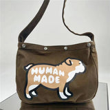 Canvas Messenger Bag High Quality Shoulder Portable Casual Puppy Design