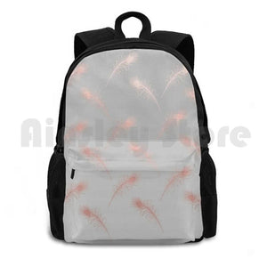 Rose Feather Pattern Outdoor Hiking Backpack