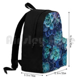 Succulents Outdoor Hiking Backpack Riding Climbing Sports Bag Green Pink