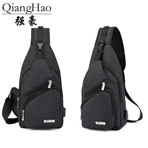 Casual Canvas Chest Bag Crossbody Shoulder Multifunction Small Travel Bag