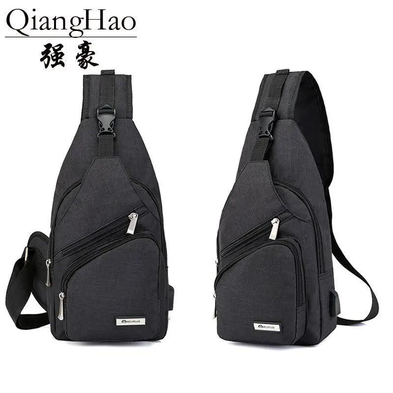 Casual Canvas Chest Bag Crossbody Shoulder Multifunction Small Travel Bag